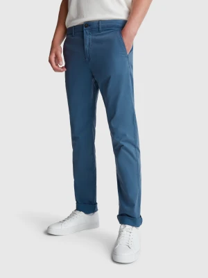 Benetton, Slim Fit Cotton Chinos, size 56, Air Force Blue, Men United Colors of Benetton