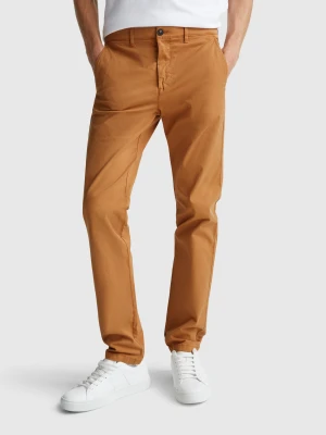 Benetton, Slim Fit Cotton Chinos, size 56, Beige, Men United Colors of Benetton