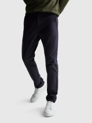 Benetton, Slim Fit Cotton Chinos, size 56, Dark Blue, Men United Colors of Benetton