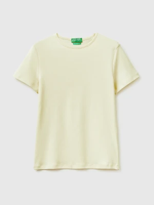 Benetton, Slim Fit Crew Neck T-shirt, Size: XXS, Yellow, Women United Colors of Benetton