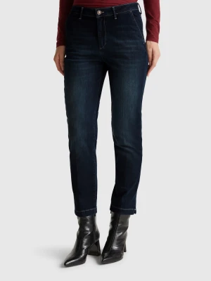 Benetton, Slim Fit Denim Chinos, Blue, Women United Colors of Benetton