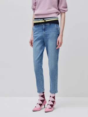 Benetton, Slim Fit Denim Chinos, Light Blue, Women United Colors of Benetton