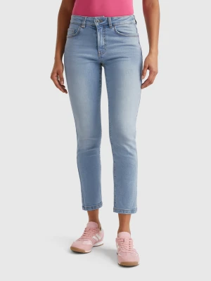 Zdjęcie produktu Benetton, Bootcut Jeans In Recycled Cotton Blend, size 34, Light Blue, Women United Colors of Benetton