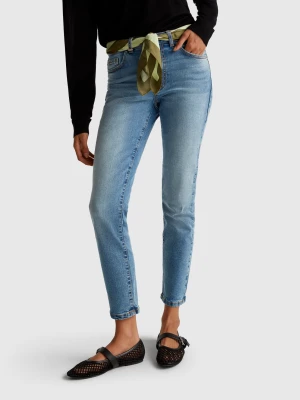 Benetton, Slim Fit High-waisted Jeans, size 27, Light Blue, Women United Colors of Benetton
