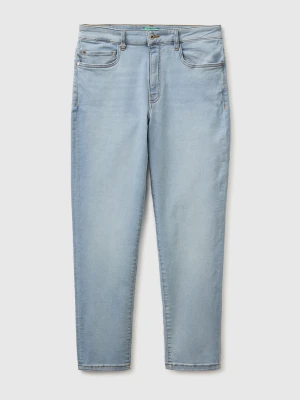 Benetton, Slim Fit High-waisted Jeans, Size: 34, Light Blue, Women United Colors of Benetton