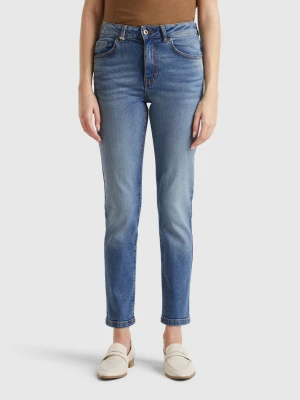 Zdjęcie produktu Benetton, Bootcut Jeans In Recycled Cotton Blend, size 34, Light Blue, Women United Colors of Benetton