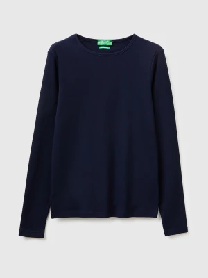 Benetton, Slim Fit Long Sleeve T-shirt, Size: XXS, Dark Blue, Women United Colors of Benetton