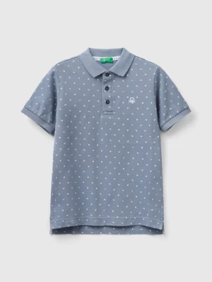 Benetton, Slim Fit Micro Patterned Polo, size 3XL, Gray, Kids United Colors of Benetton