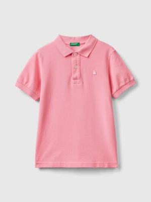Benetton, Slim Fit Polo In 100% Organic Cotton, size 2XL, Pink, Kids United Colors of Benetton