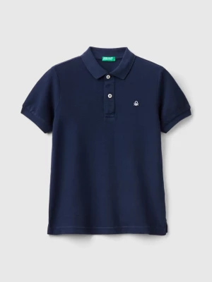 Benetton, Slim Fit Polo In 100% Organic Cotton, size 3XL, Dark Blue, Kids United Colors of Benetton