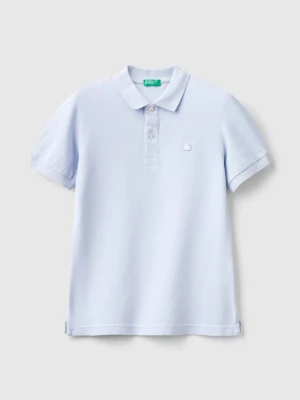 Benetton, Slim Fit Polo In 100% Organic Cotton, size 3XL, Sky Blue, Kids United Colors of Benetton
