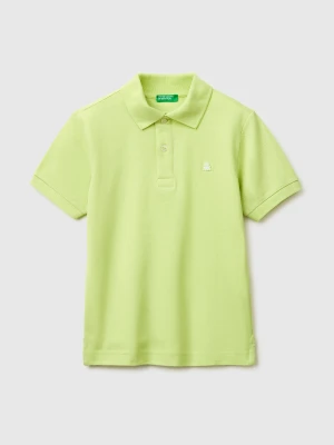 Benetton, Slim Fit Polo In Pure Cotton, Size: XL, Yellow, Kids United Colors of Benetton