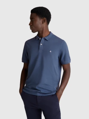 Benetton, Slim Fit Polo, size XL, Air Force Blue, Men United Colors of Benetton