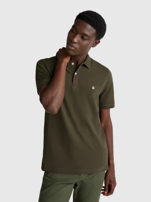 Benetton, Slim Fit Polo, size XL, Dark Green, Men United Colors of Benetton