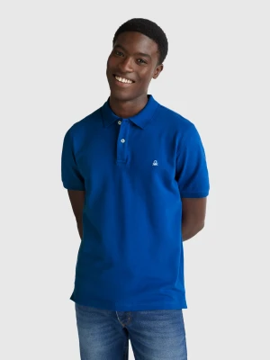 Benetton, Slim Fit Polo, Size: XS, Bright Blue, Men United Colors of Benetton