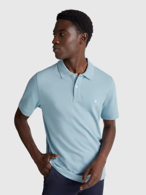 Benetton, Slim Fit Polo, Size: XS, Light Blue, Men United Colors of Benetton