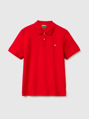 Benetton, Slim Fit Polo, Size: XS, Red, Men United Colors of Benetton