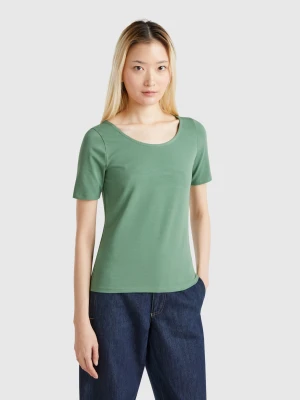 Benetton, Slim Fit Reversible T-shirt, size XXS, Green, Women United Colors of Benetton