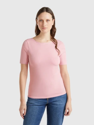 Benetton, Slim Fit Reversible T-shirt, size XXS, Pink, Women United Colors of Benetton