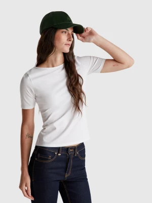 Benetton, Slim Fit Reversible T-shirt, Size: XXS, White, Women United Colors of Benetton