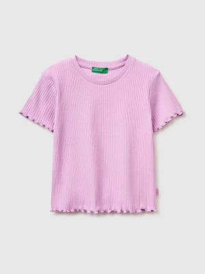 Benetton, Slim Fit Ribbed T-shirt, Size: XL, Lilac, Kids United Colors of Benetton