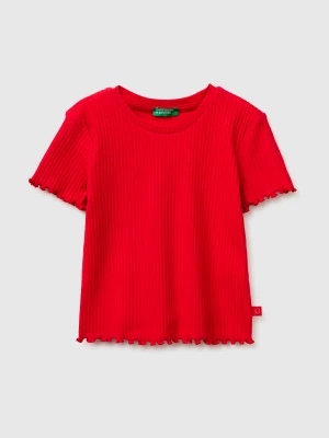 Benetton, Slim Fit Ribbed T-shirt, Size: XL, Red, Kids United Colors of Benetton