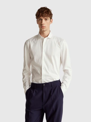 Zdjęcie produktu Benetton, Slim Fit Shirt, Size: XS, White, Men United Colors of Benetton