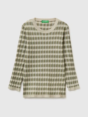 Benetton, Slim Fit Striped Sweater, Size: XS, Light Green, Women United Colors of Benetton