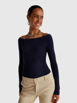 Benetton, Slim Fit Sweater, size XXS, Dark Blue, Women United Colors of Benetton
