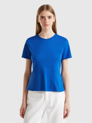 Benetton, Slim Fit T-shirt In Organic Cotton, size L, Bright Blue, Women United Colors of Benetton