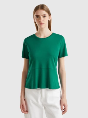 Benetton, Slim Fit T-shirt In Organic Cotton, size L, Dark Green, Women United Colors of Benetton