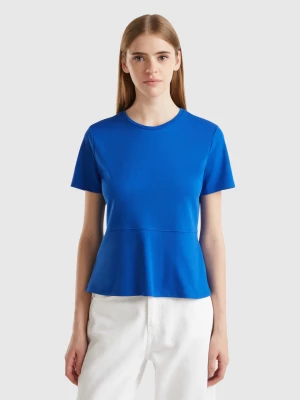 Benetton, Slim Fit T-shirt In Organic Cotton, size XS, Bright Blue, Women United Colors of Benetton