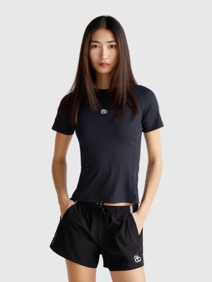 Benetton, Slim Fit T-shirt, size S, Black, Women United Colors of Benetton
