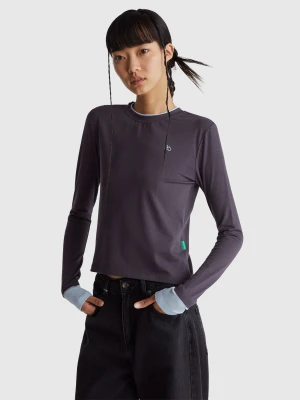 Benetton, Slim Fit T-shirt, Size: S, Dark Blue, Women United Colors of Benetton