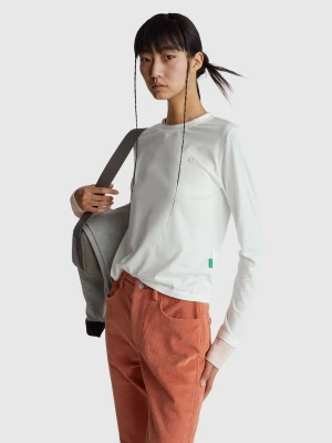 Benetton, Slim Fit T-shirt, Size: S, White, Women United Colors of Benetton