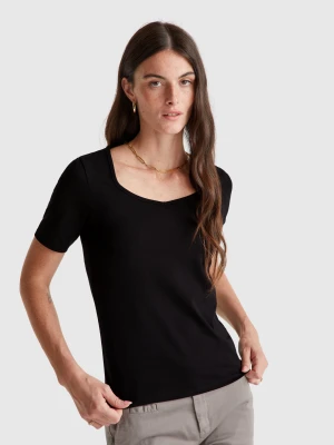 Benetton, Slim Fit T-shirt, Size: XS, Black, Women United Colors of Benetton