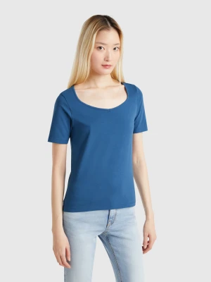 Benetton, Slim Fit T-shirt, size XXS, Air Force Blue, Women United Colors of Benetton