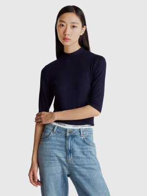 Benetton, Slim Fit T-shirt, Size: XXS, Dark Blue, Women United Colors of Benetton