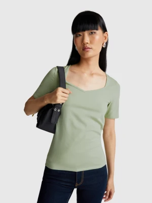 Benetton, Slim Fit T-shirt, Size: XS, Light Green, Women United Colors of Benetton