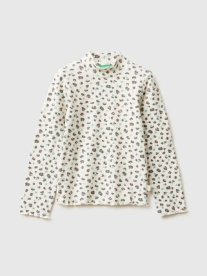 Benetton, Slim Fit T-shirt With Animal Print, Size: 116, Dark Blue, Kids United Colors of Benetton