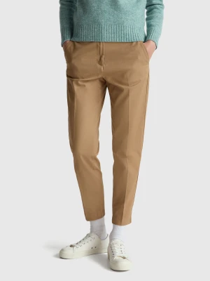Benetton, Slim Fit Trousers, Camel, Women United Colors of Benetton