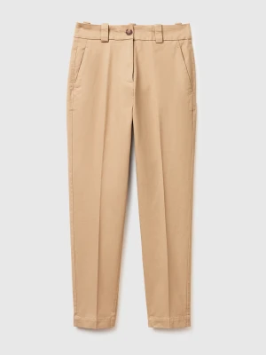 Benetton, Slim Fit Trousers, Camel, Women United Colors of Benetton