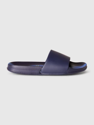Benetton, Slippers With Logo, size 44, Dark Blue, Men United Colors of Benetton