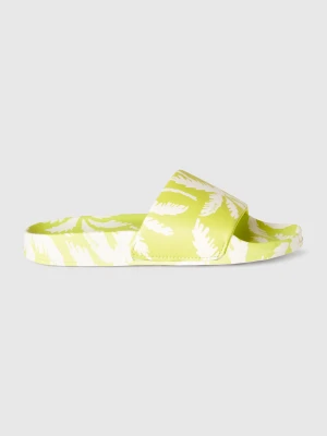 Benetton, Slippers With Tropical Print, size 37, Lime, Kids United Colors of Benetton