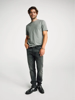 Benetton, Slub Cotton T-shirt, size XS, Dark Gray, Men United Colors of Benetton