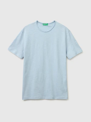 Zdjęcie produktu Benetton, Slub Cotton T-shirt, Light Blue, Men United Colors Of Benetton