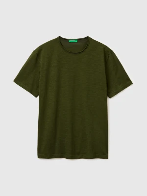 Benetton, Slub Cotton T-shirt, Size: XS, Men United Colors of Benetton