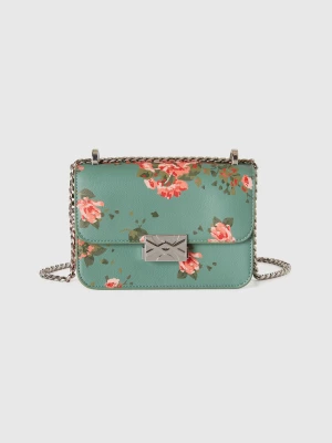 Benetton, Small Be Bag With Floral Print, size OS, Light Green, Women United Colors of Benetton