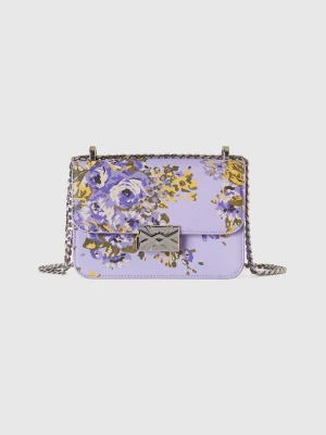 Benetton, Small Be Bag With Floral Print, size OS, Lilac, Women United Colors of Benetton