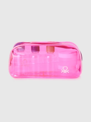 Benetton, Small Beauty Case In Pvc, Size: OS, Pink, Women United Colors of Benetton